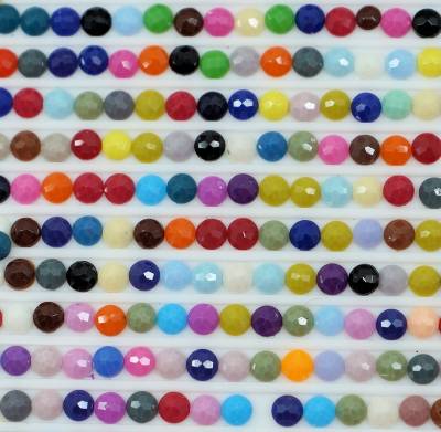 Steinchen, rund (round), Farbe Ecru, Tüte mit 200 Stück