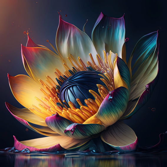 Flower, - Lotus Vollbild Diamond Steine, Midjourney Lieferung Art eckige schnelle aus 40 60x60cm, ca. Painting Farben, A.i Deutschland, Bilder -
