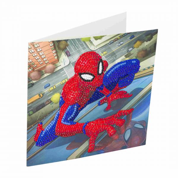 Greeting card (Craft Buddy) "Spiderman ", Marvel, Painting-Set 18x18cm