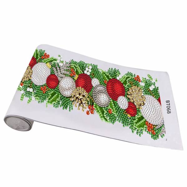 Christmas stickers, approx. 110x10cm, painting set complete with round stones without tool set