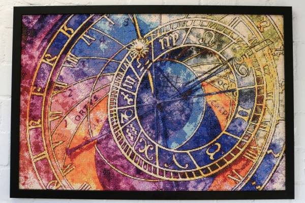 Diamond Painting picture, time travel, square stones, 60x90cm, 45 colors full screen