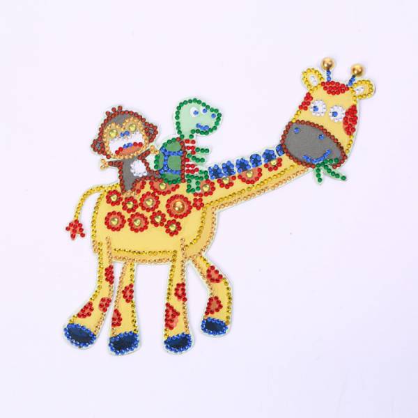 Deco for the light switch, giraffe, painting set complete with rhinestones and special stones