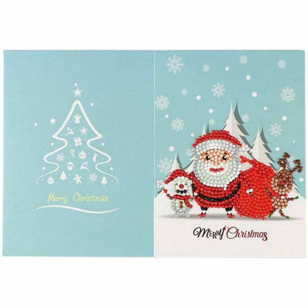 Santa Claus & Co. Christmas card, Painting set complete with round stones