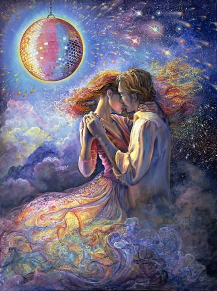 Josephine Wall, Love Is In The Air, 100x74cm, 240 Colours, Round Stones, Full Image